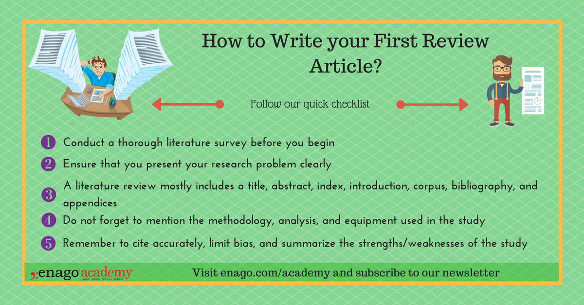 in literature review articles authors should