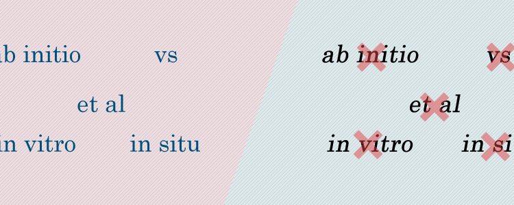 Latin names in Italic