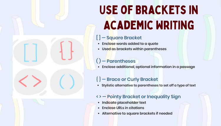 can i use brackets in an essay