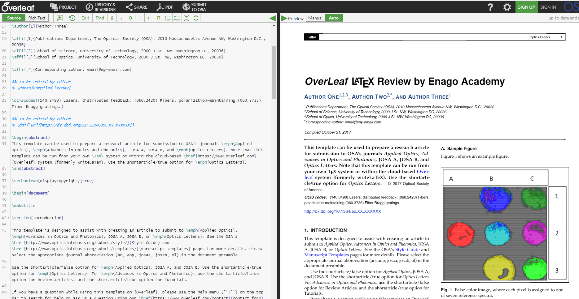 presentation in latex overleaf