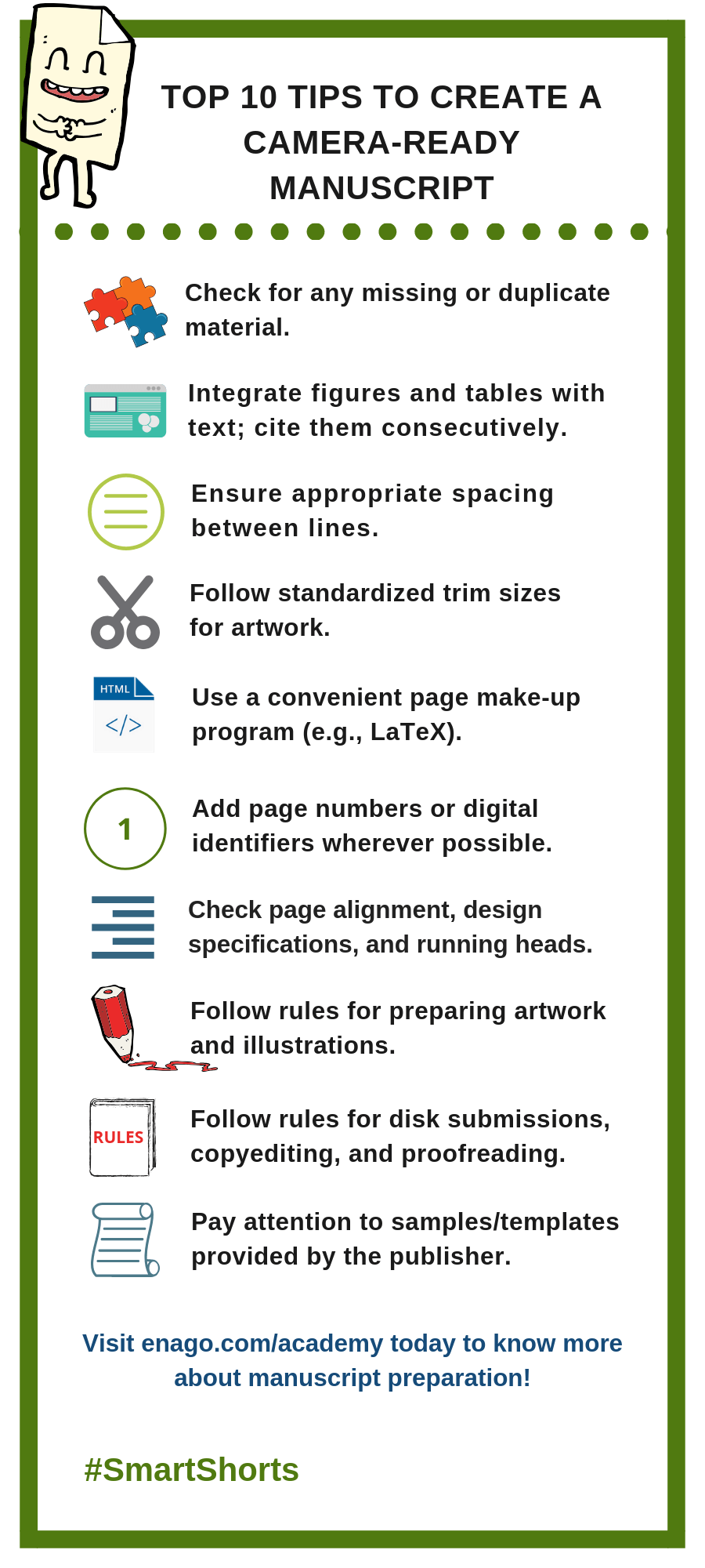 Top 10 Tips to Create a CameraReady Manuscript Enago Academy