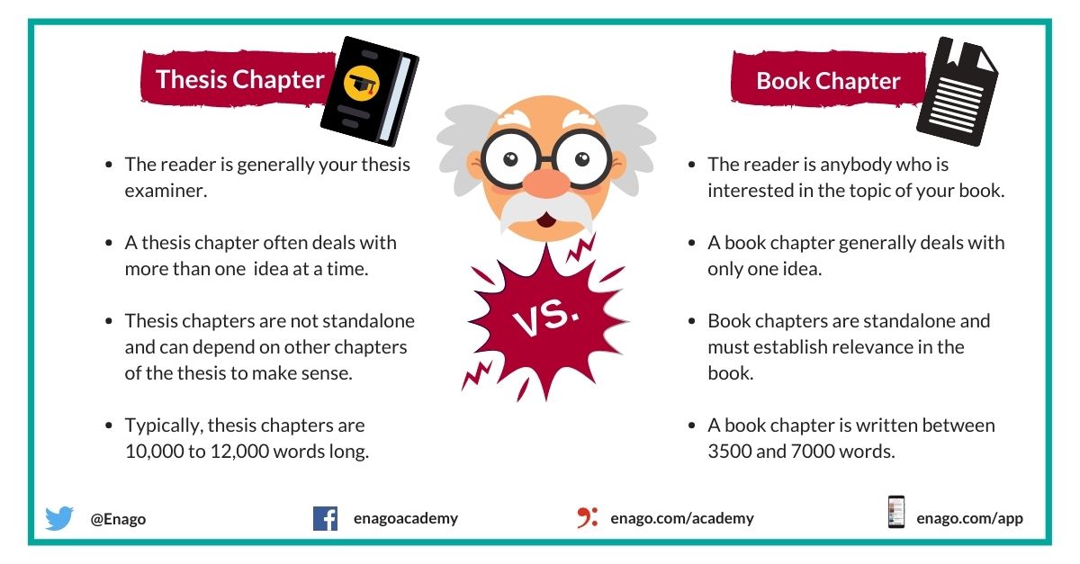 difference between book chapter and research paper