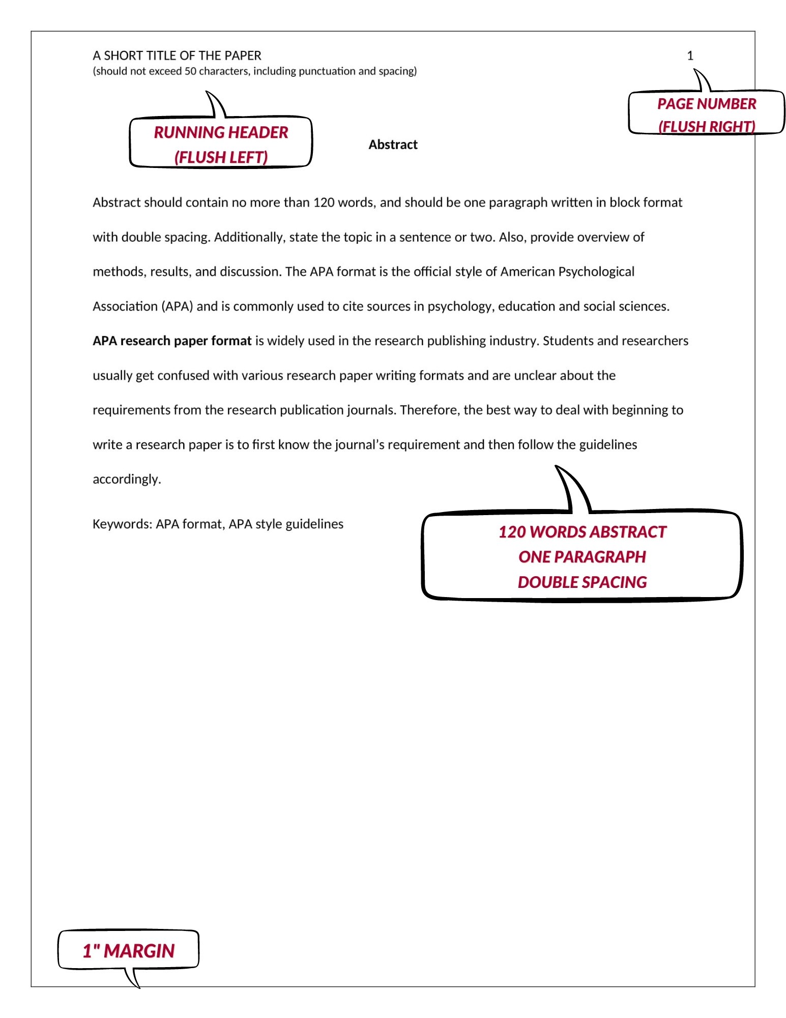 APA research paper format