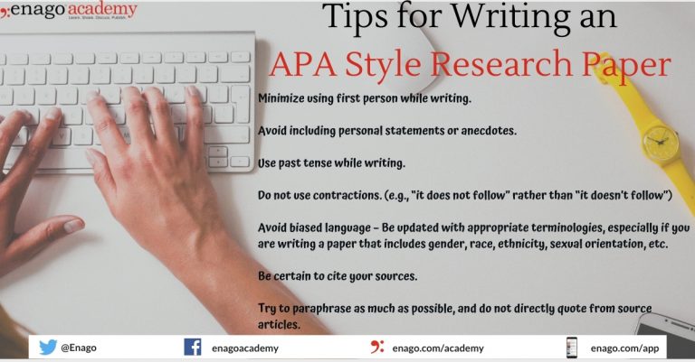 how to write apa format research paper