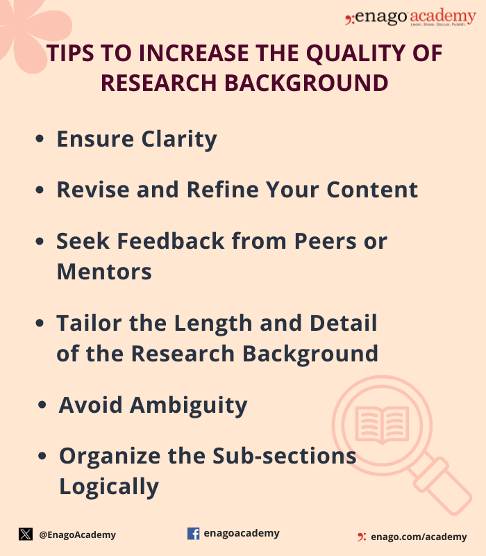 Research background tips