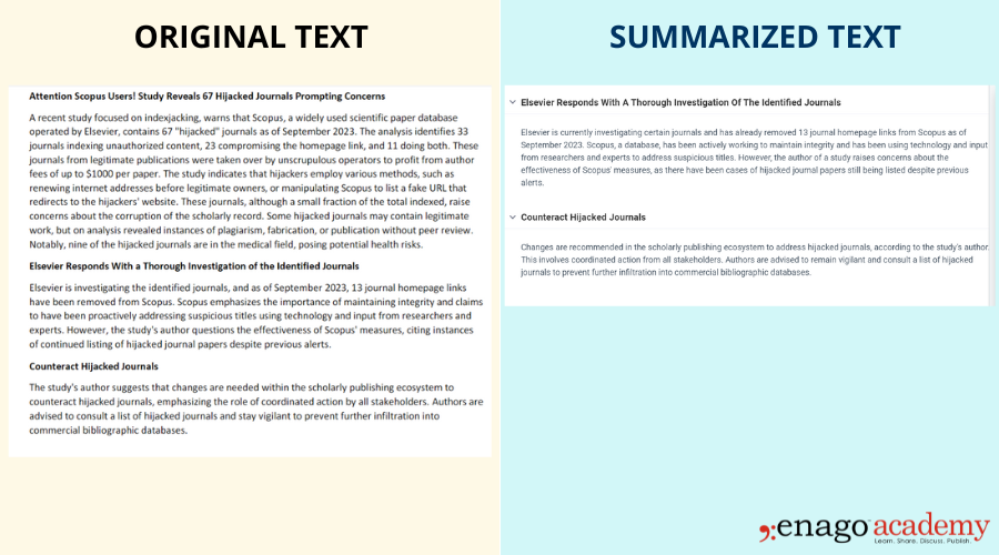Example of a summarizer tool
