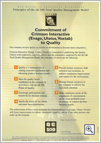 Quality Certificiate: English proofreading, editing