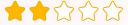 Two Star Rating Icon