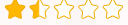 One and Half Star Rating Icon